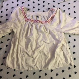 Universal Thread plus size boho white top